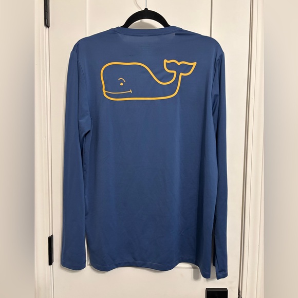 Vineyard Vines Men's Ocean Blue Long Sleeve Tee - Picture 4 of 5